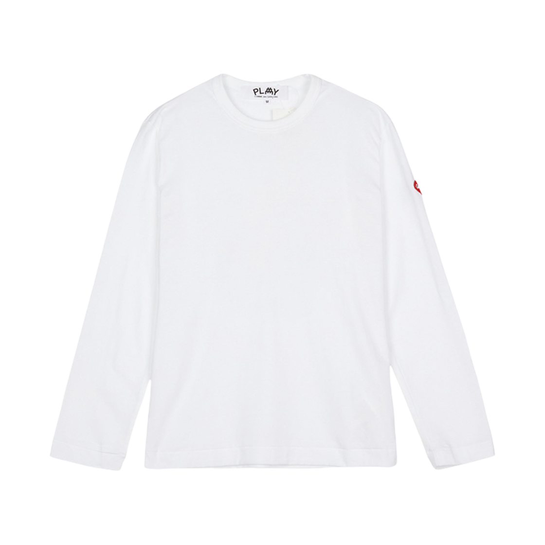 AZ-T330-051-3 Play Comme des Garcons x Invader Double Pixel Heart Long Sleeve T-Shirt White