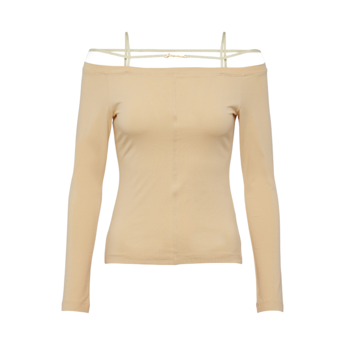 (W) 자크뮈스 르 티셔츠 시에라 롱 슬리브 티셔츠 라이트 아이보리((W) Jacquemus Le T-Shirt Sierra Long Sleeve T-Shirt Light Ivory) - 1