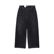 Balenciaga Denim Size Sticker Baggy Pants in Black