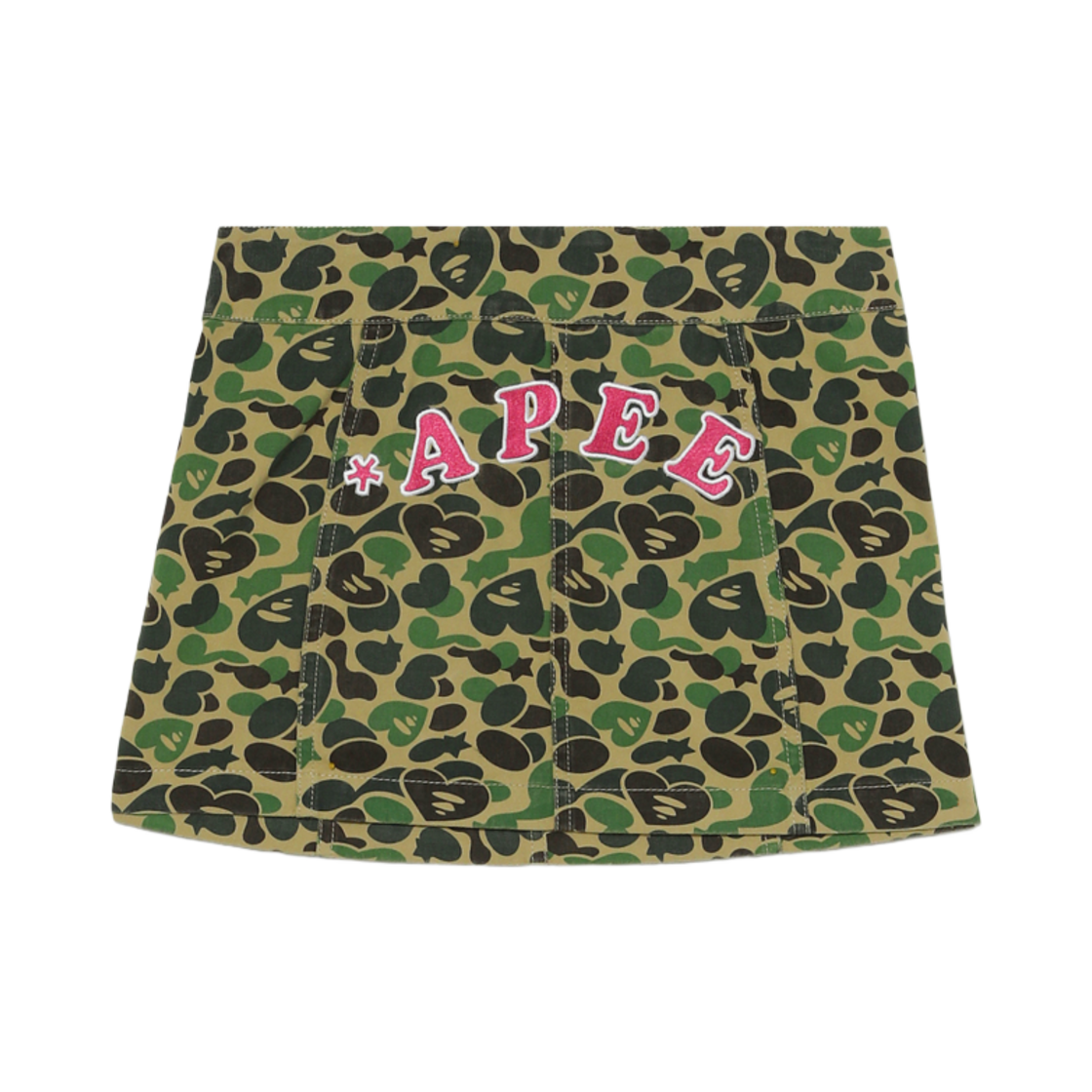 (W) 베이프 패턴 미니 스커트 베이지((W) BAPE Pattern Mini Skirt Beige) - 2