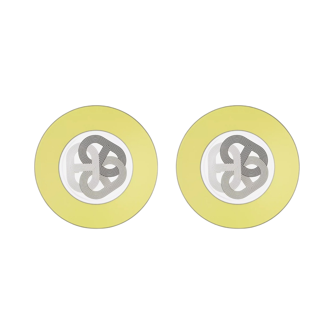 에르메스 랠리 24 라운드 플레이트 옐로우 (2개입)(Hermes Rallye 24 Round Plate Yellow (2 Plates)) - 1