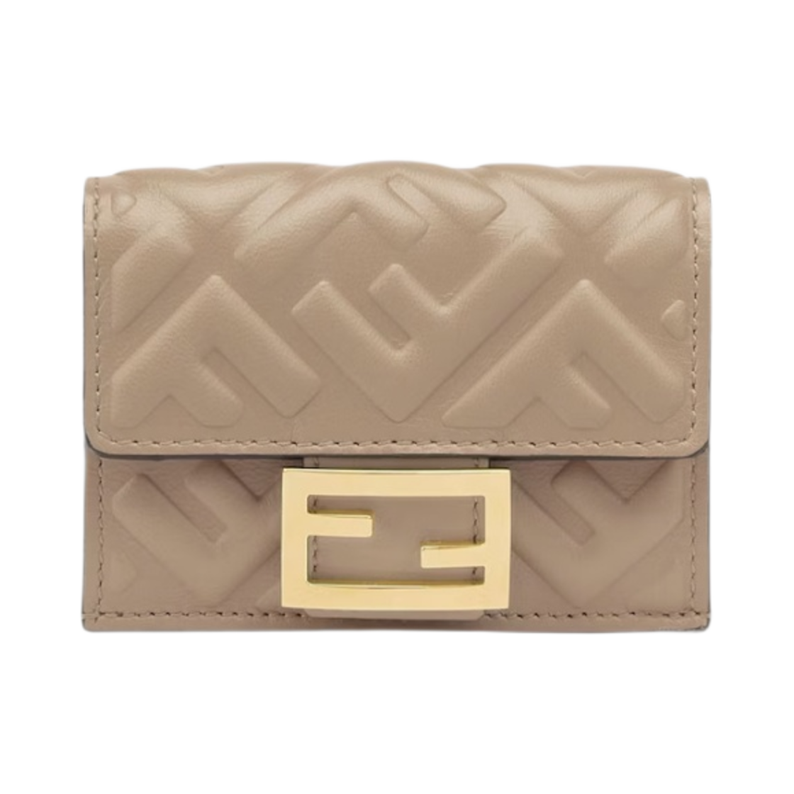 8M0395AAJDF0E65 Fendi Nappa Leather Micro Tri-Fold Wallet Multicolor