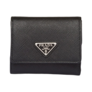 Prada Small Saffiano Leather Wallet Black