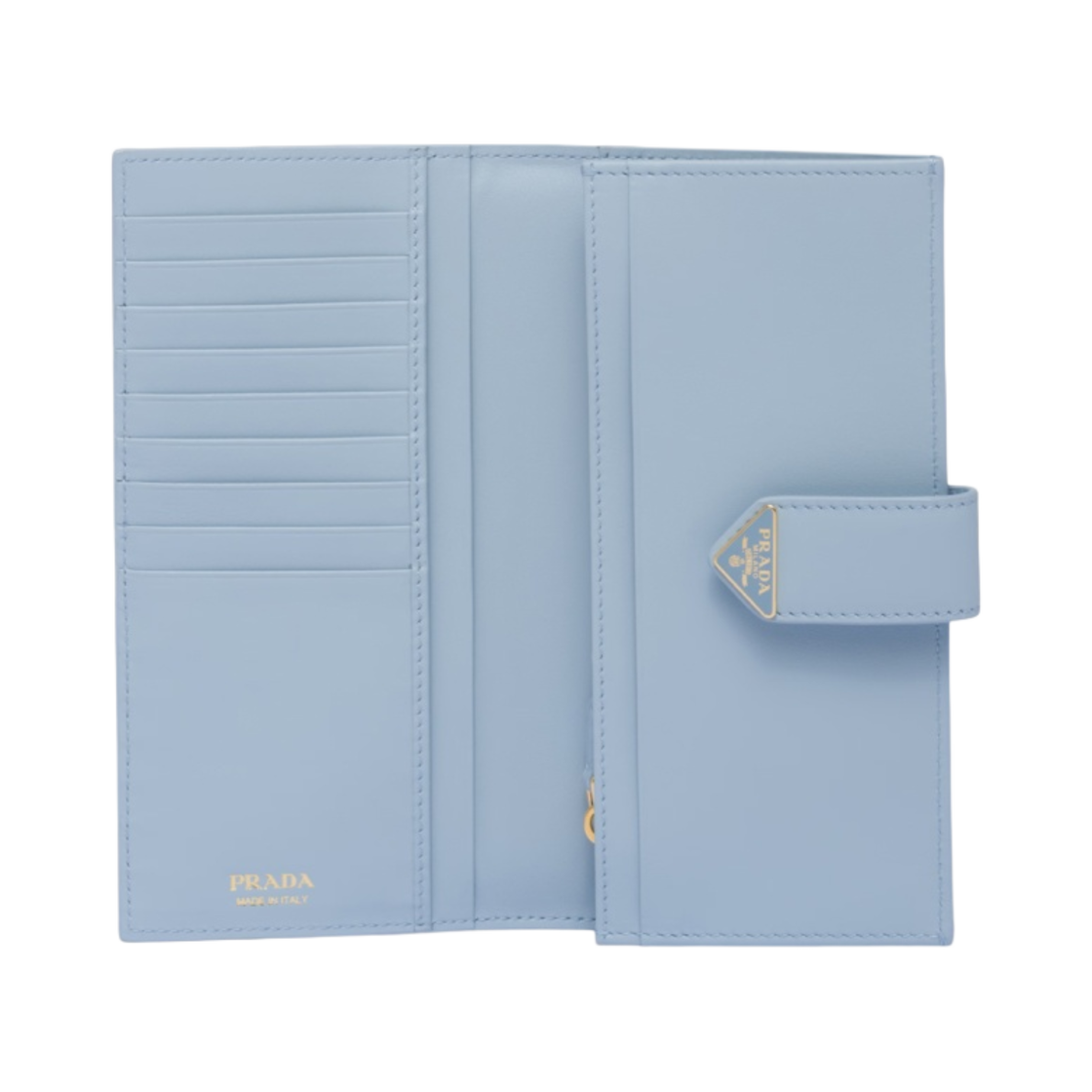 프라다 라지 사피아노 레더 월렛 라이트 블루(Prada Large Saffiano Leather Wallet Light Blue) - 2