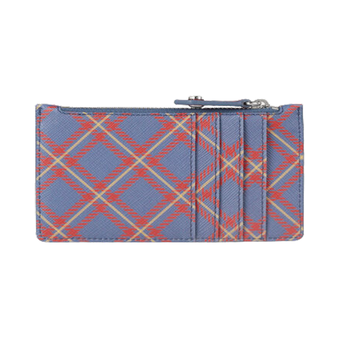 비비안 웨스트우드 슬림 롱 카드 홀더 블루 오렌지 타탄(Vivienne Westwood Slim Long Card Holder Blue Orange Tartan) - 3