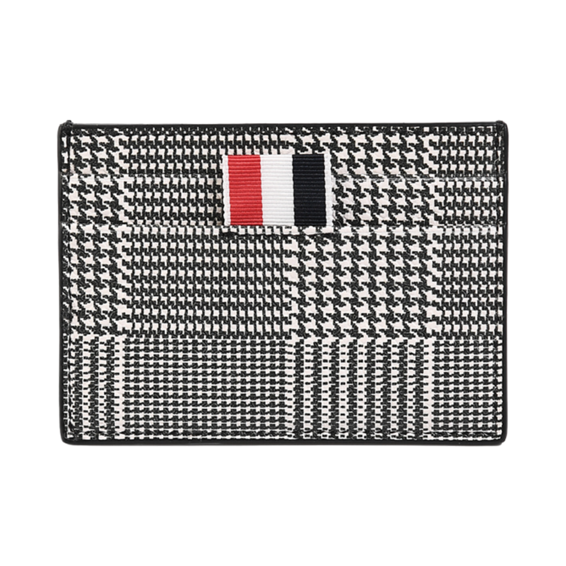 MAW020B-06741-980 Thom Browne Houndstooth Check Card Holder Black White