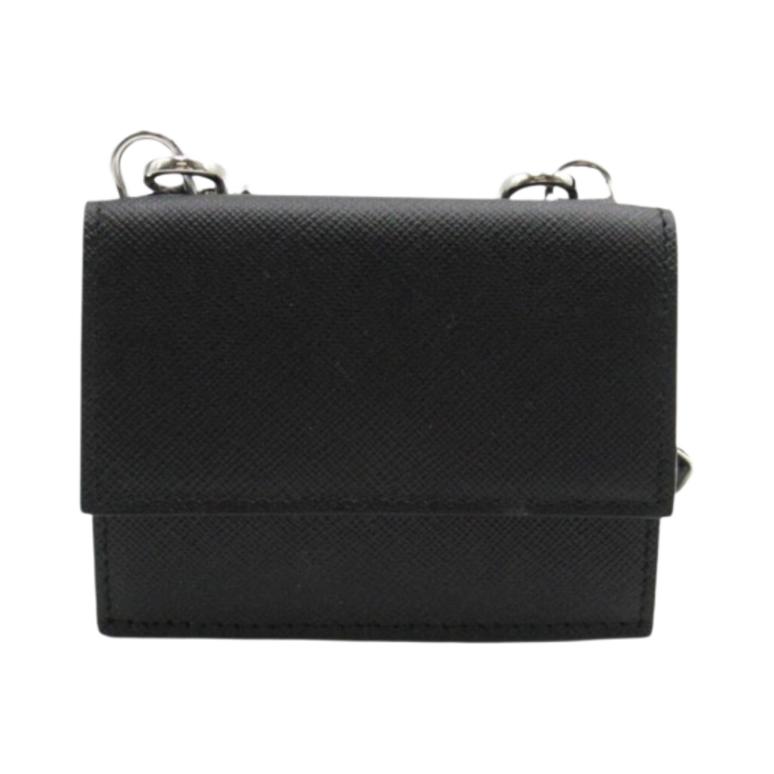 프라다 사피아노 레더 카드 홀더 블랙(Prada Saffiano Leather Triangle Logo Card Holder Black) - 3