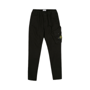 Stone Island 30104 Brushed Textured Recycled Cotton Cargo Pants Black - 21FW