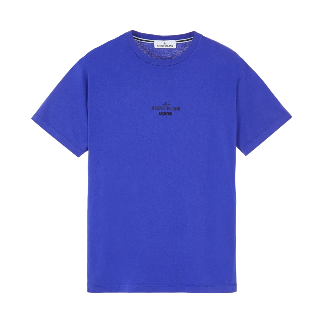 76152NS91-V0022 Stone Island 2NS91 30/1 Archivo Raso Gommato Cover Colorato Print Garment Dyed T-Shirt Bluette - 22SS