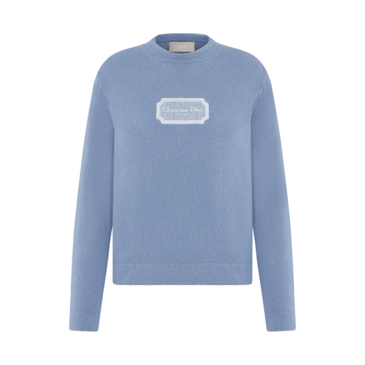 Dior Christian Dior Cashmere Jersey Couture Sweater Blue