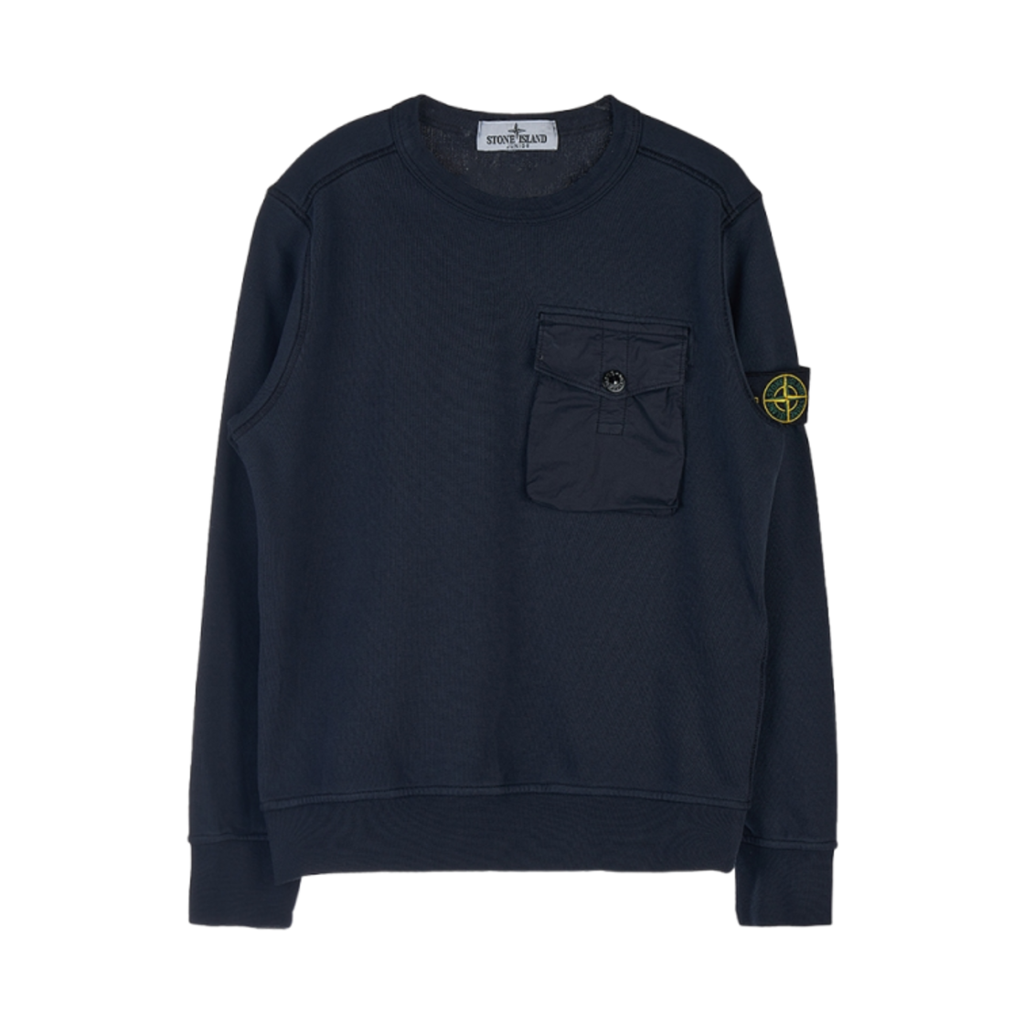 781660240-V0020 (Kids) Stone Island 60240 Crewneck Sweatshirt Navy Blue - 23SS