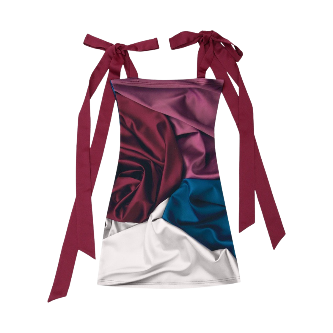 달링유어배드 우먼 롱 사틴 리본 드레스 밸런타인(Darling You're Bad Women Long Satin Ribbon Dress Valentine)