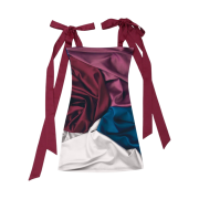 Darling You're Bad Women Long Satin Ribbon Dress Valentine