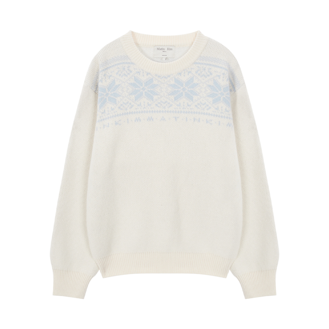 (W) 마뗑킴 마뗑 스노우플레이크 니트 스웨터 아이보리((W) Matin Kim Matin Snowflake Knit Sweater Ivory) - 1