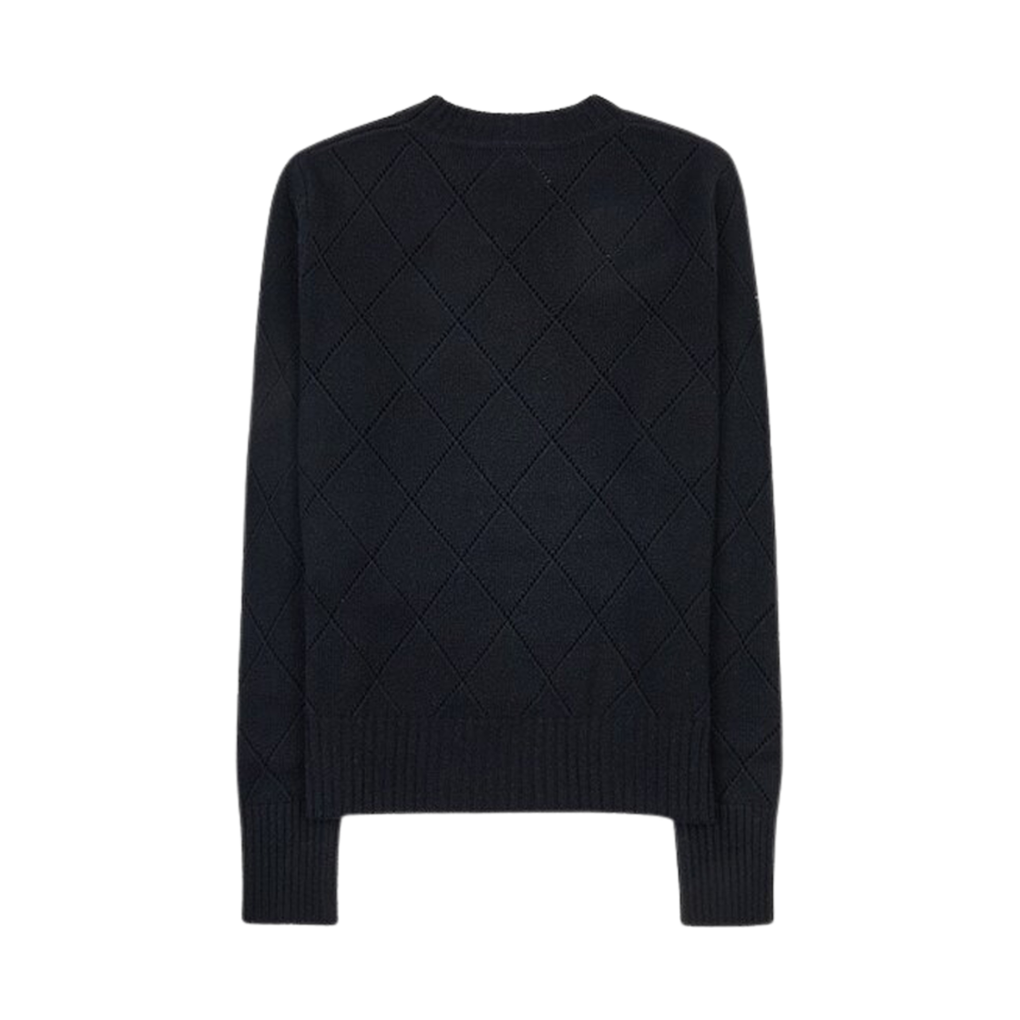 (W) 막스마라 스튜디오 브루네이트 아가일 울 캐시미어 스웨터 블랙((W) Max Mara Studio Brunate Argyle Wool and Cashmere Sweater Black) - 2