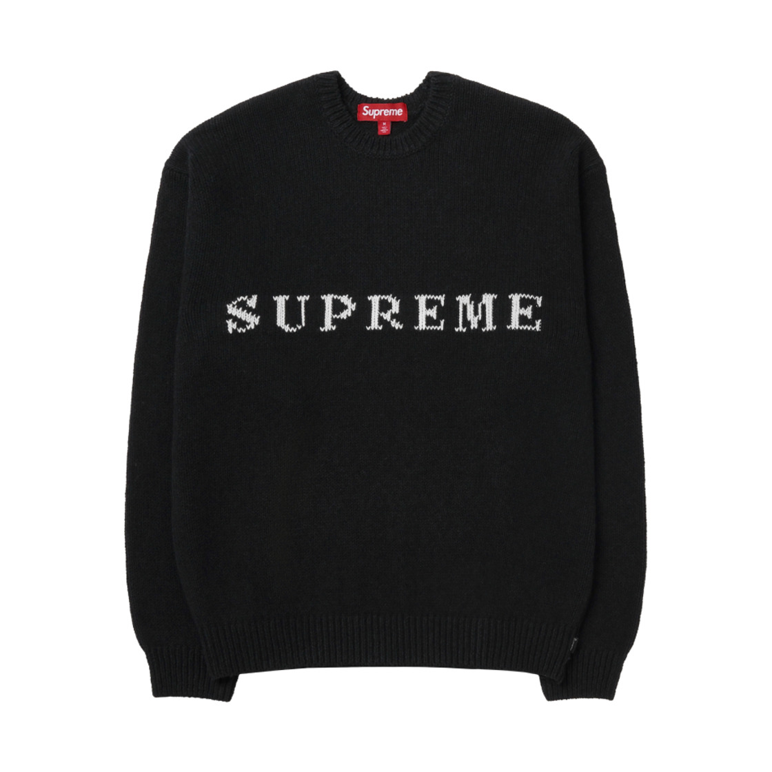 - Supreme Contrast Logo Sweater Black - 25SS