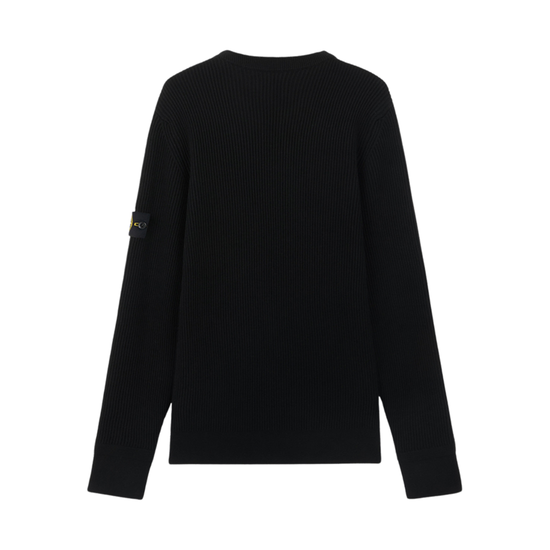 스톤 아일랜드 553C2 풀 립 RWS 울 크루넥 스웨터 위드 밴드 모티프 블랙 - 24FW(Stone Island 553C2 Full Rib RWS Wool Crewneck Sweater with Band Motif Black - 24FW) - 2