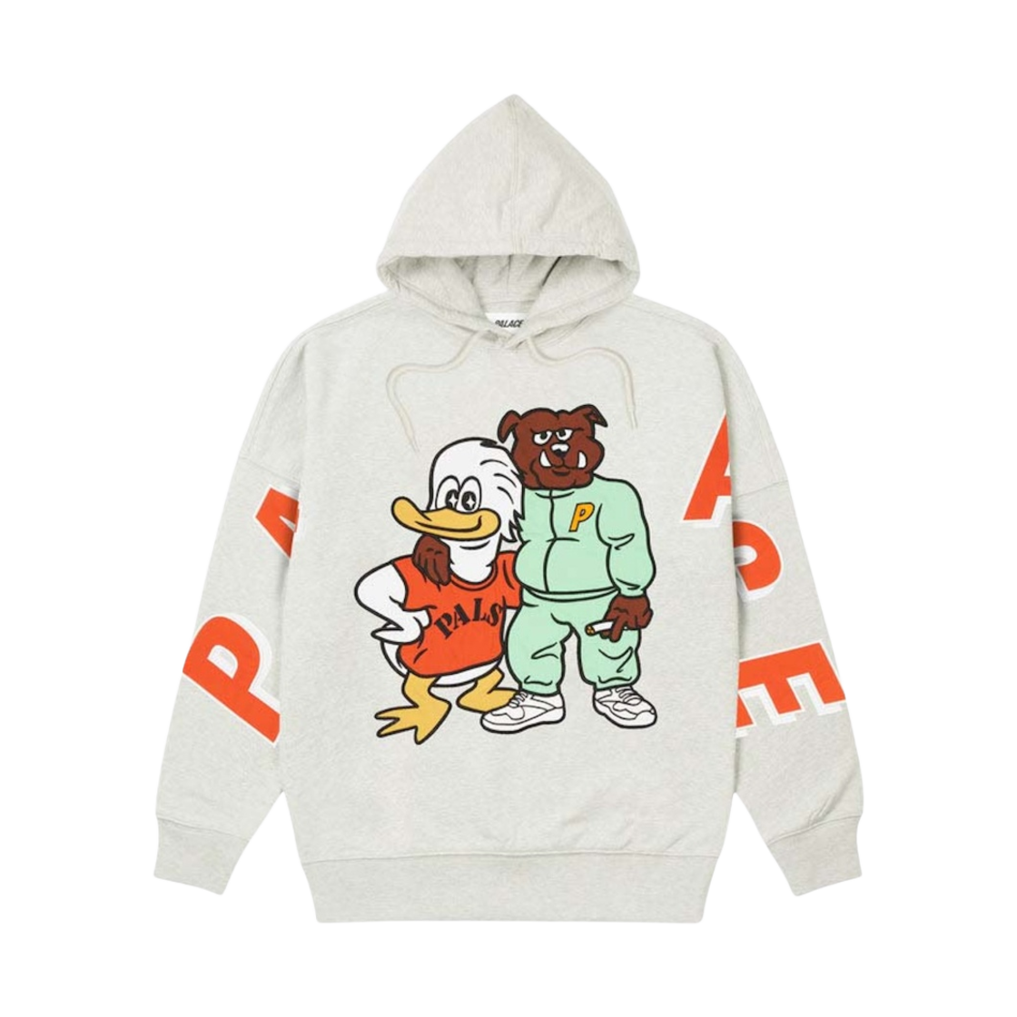팔라스 도그 앤 덕 드롭 숄더 후드 그레이 말 - 22SS(Palace Dog and Duck Drop Shoulder Hood Grey Marl - 22SS) - 1