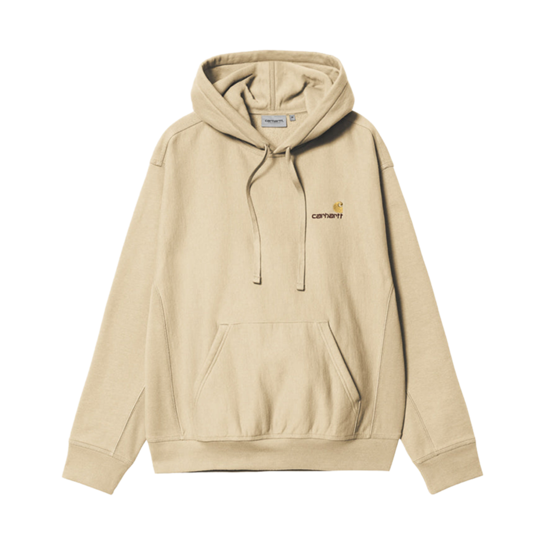 I028279-1YR-XX Carhartt WIP Hooded American Script Sweatshirt Rattan