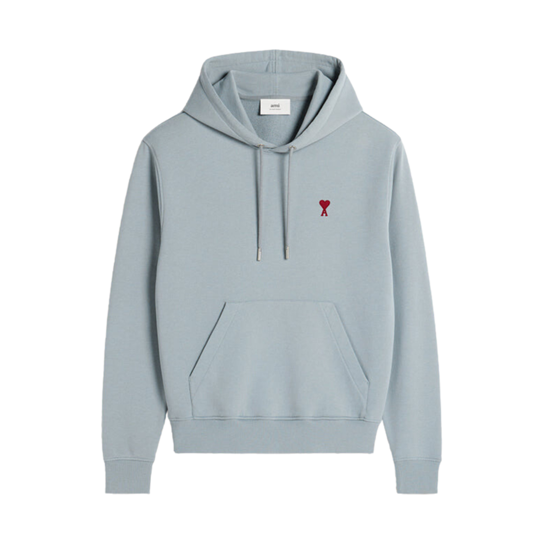 아미 스몰 하트 로고 루프백 오가닉 코튼 플리스 후드 클레이 블루(AMI de Coeur Loopback Oragnic Cotton Fleece Hoodie Clay Blue) - 1