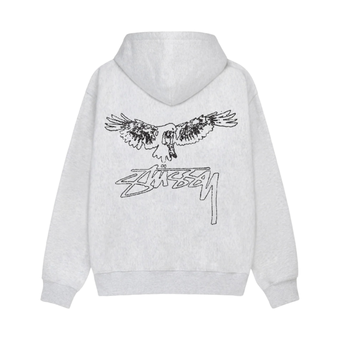 스투시 윙스팬 후드 애쉬 헤더(Stussy Wingspan Hoodie Ash Heather) - 1