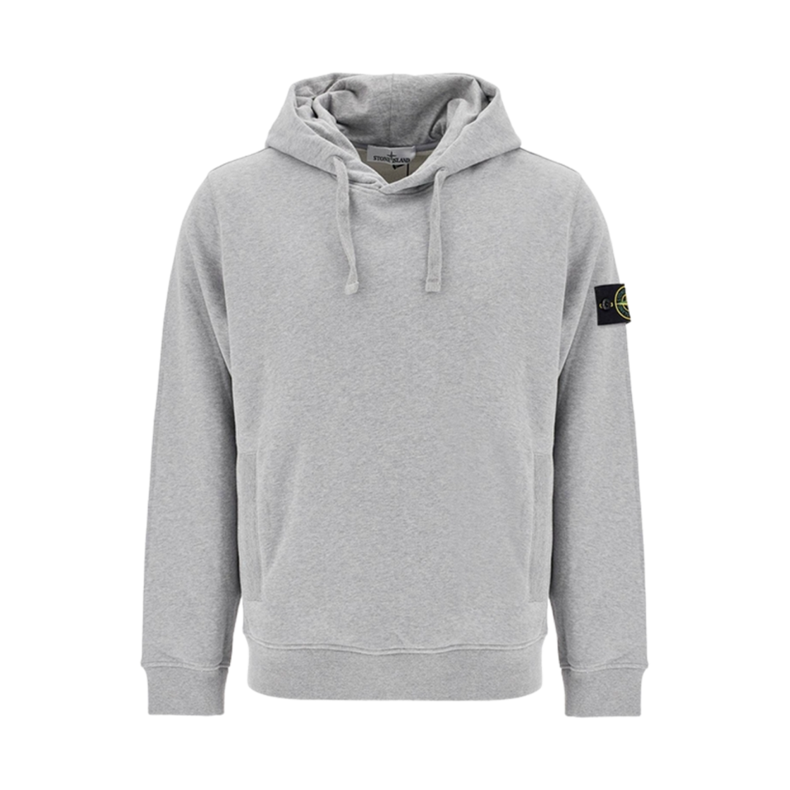 811560820-V0M64 Stone Island 60820 Brushed Organic Cotton Fleece Hooded Sweatshirt with Pockets Melange Grey - 24FW