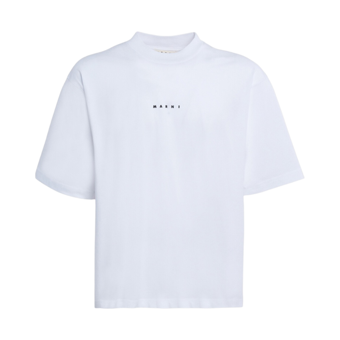 마르니 로고 바이오 코튼 티셔츠 릴리 화이트(Marni Logo Bio Cotton T-Shirt Lily White)