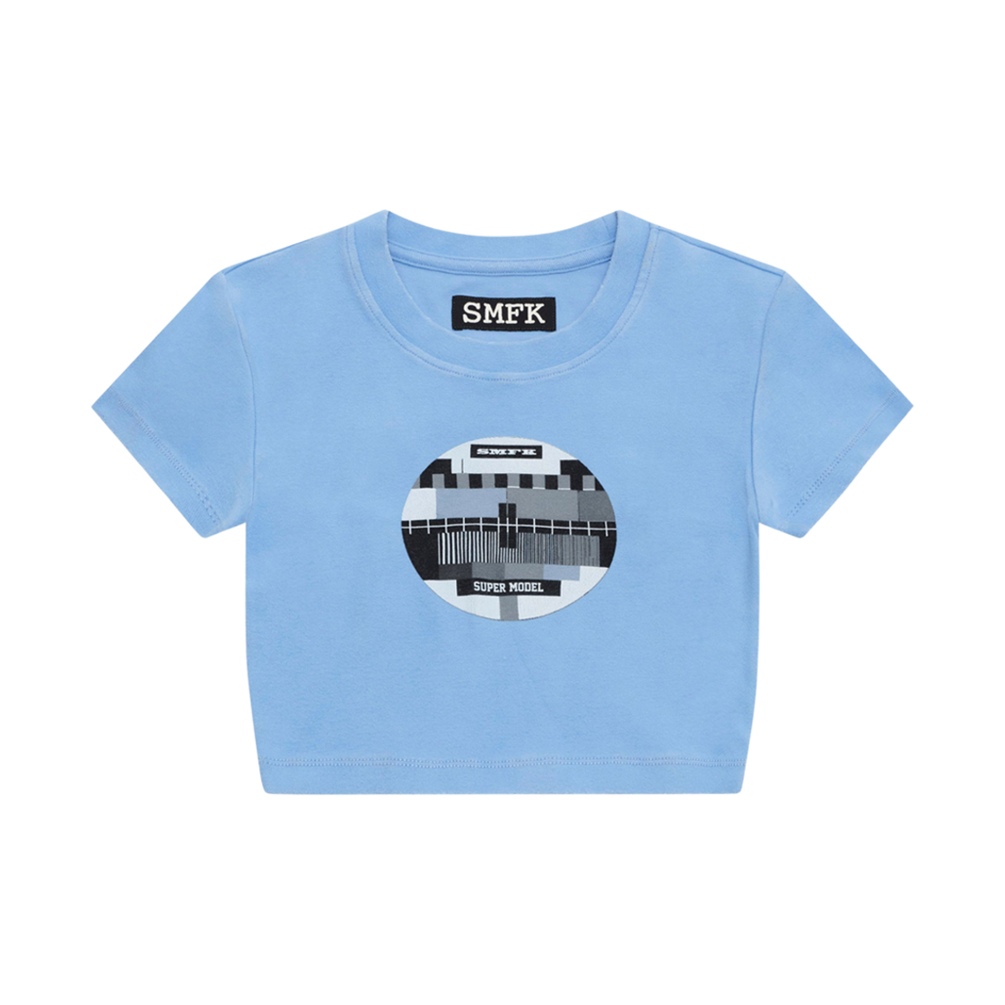 (W) 에스엠에프케이 컴퍼스 댄싱 블루 숏 티셔츠 블루((W) SMFK Compass Dancing Blue Short T-Shirt Blue)