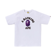 BAPE Color Camo College T-Shirt White Purple