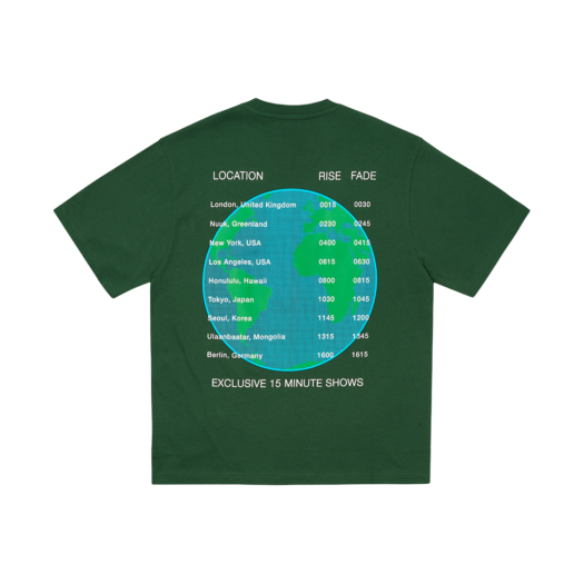 Palace World Tour T-Shirt Racey Green - 25SS