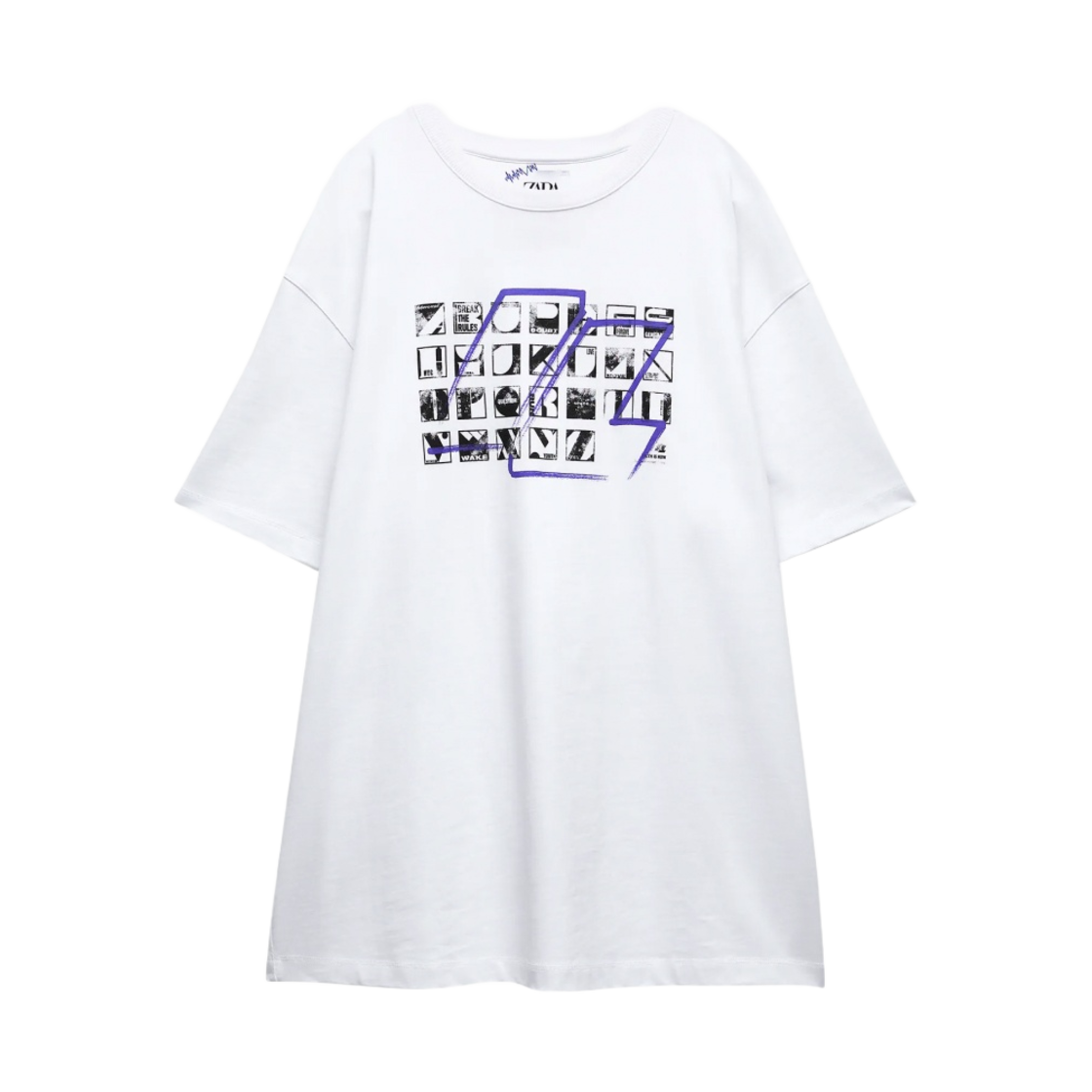 자라 x 아더에러 그래픽 티셔츠 화이트(Zara x Ader Error Graphic T-Shirt White)