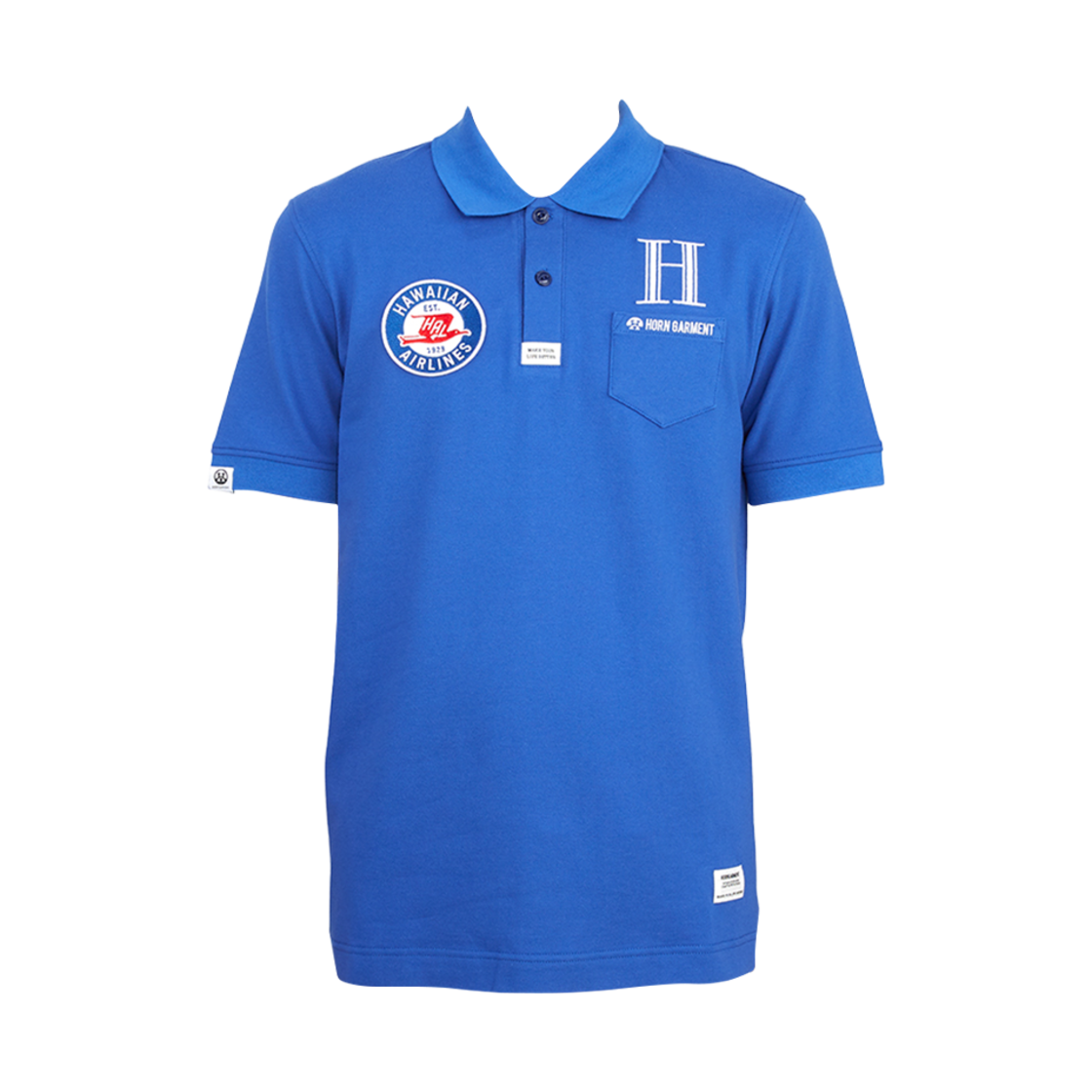 HCM-2A-AP85 Horn Garment Airlines Golf Wear Polo T-Shirt Blue