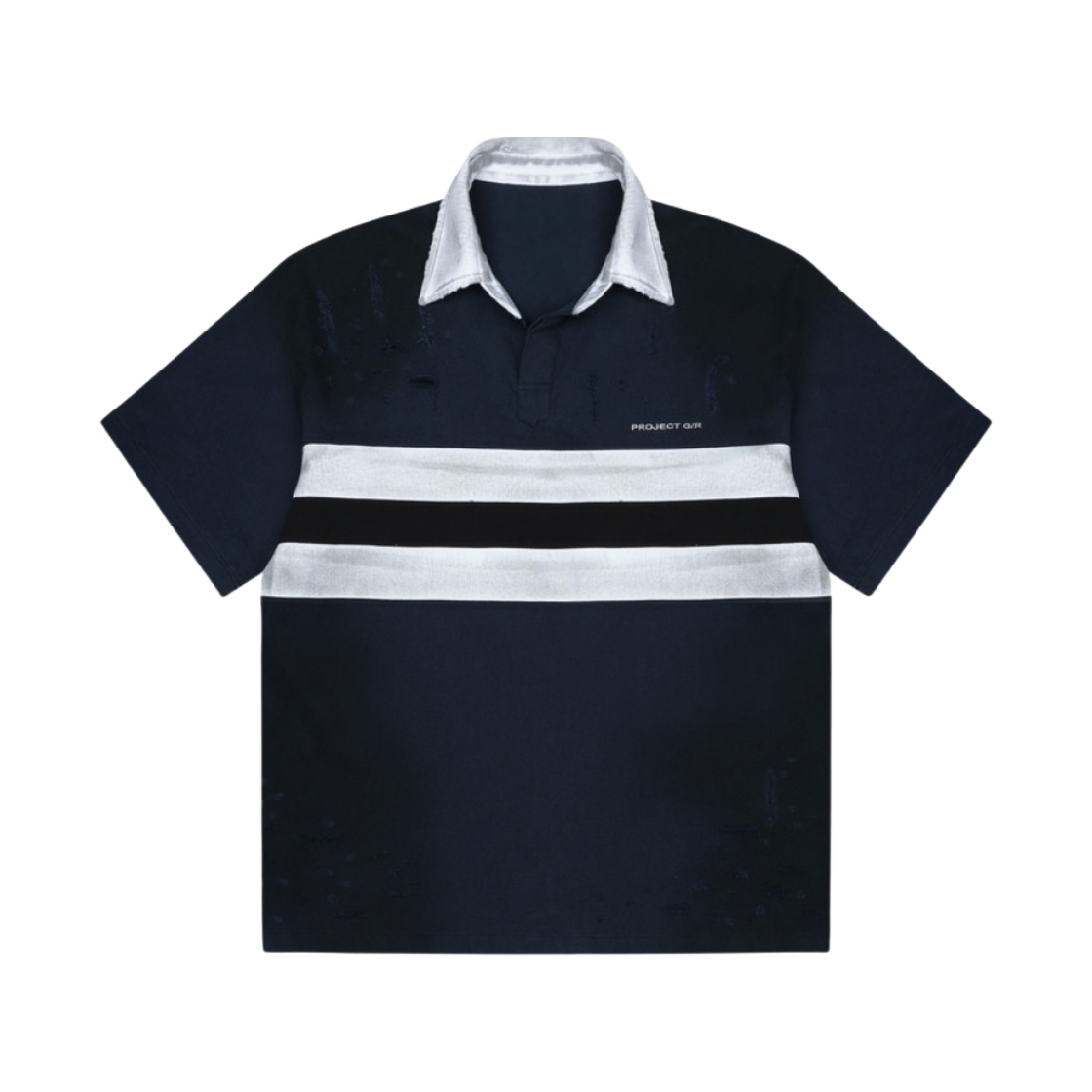 프로젝트 G/R 불리드 하프 폴로 셔츠 네이비(Project G/R Bullied Half Polo Shirts Navy)