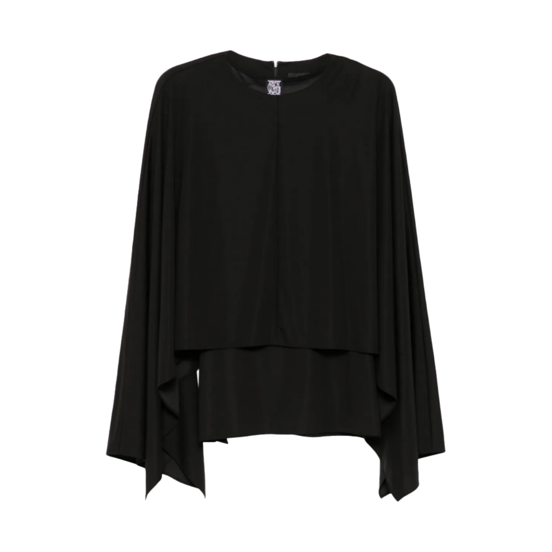 고엔제이 드레이프 케이프 슬리브리스 탑 블랙(GOEN.J Draped Cape Sleeveless Top Black)