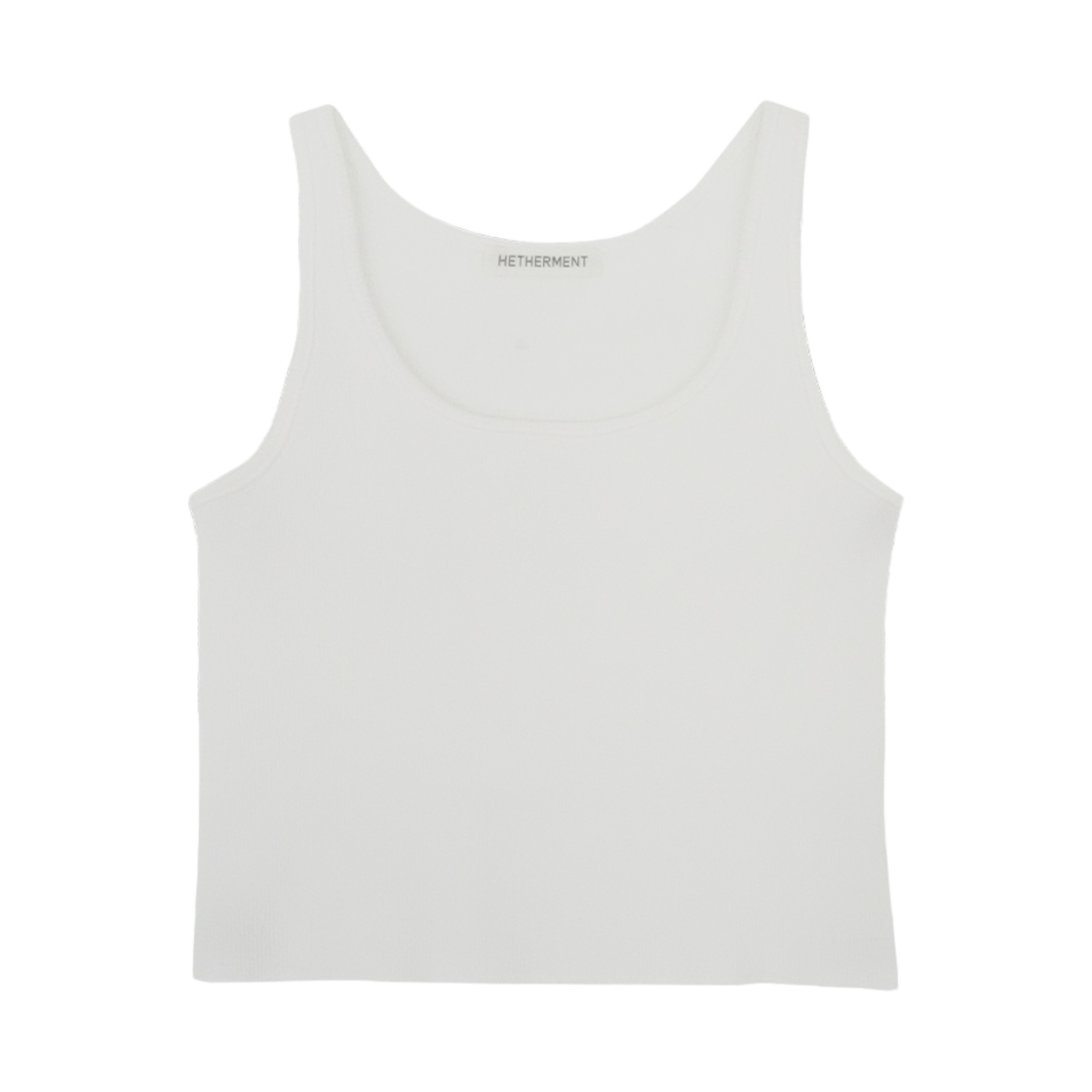 HTTPWS24BWH00 Hetherment Waffle U neck Sleeveless White