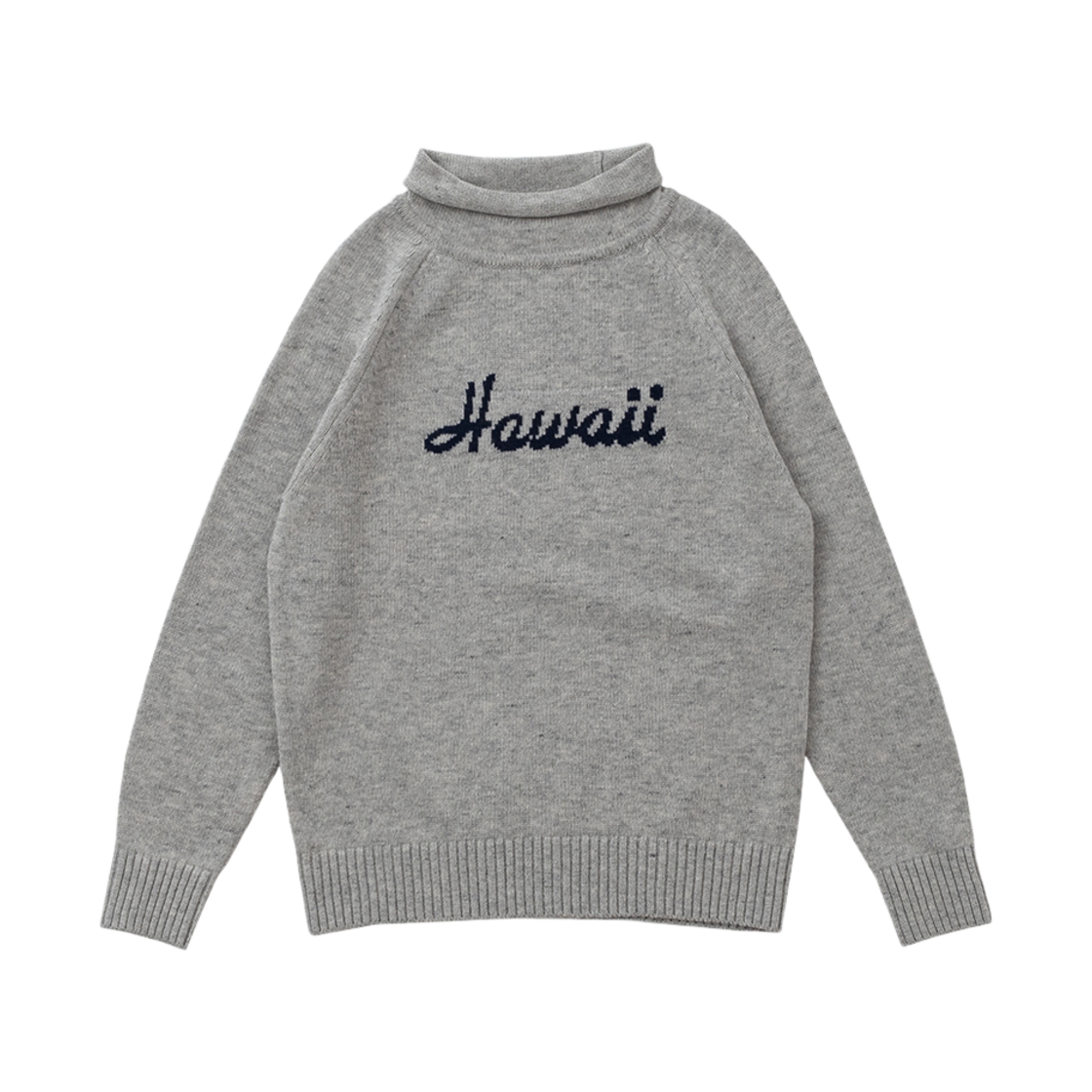 24FW3RD009 Bigwave Collective Hawaii Authentic Logo Mok Knit Warm Gray