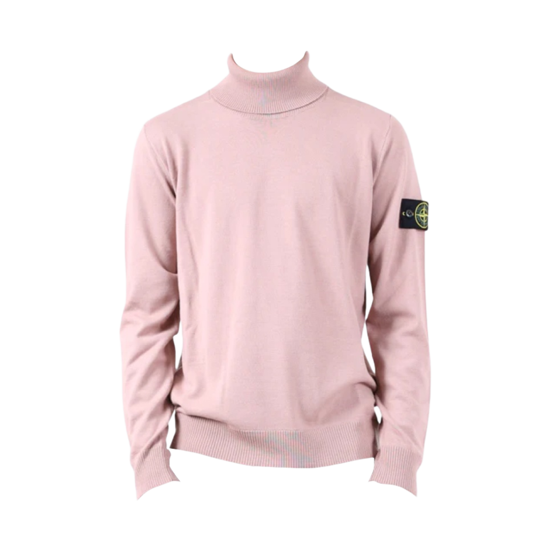스톤 아일랜드 525C4 퓨어 라이트 울 폴로 넥 니트 로즈 쿼츠 - 22FW(Stone Island 525C4 Pure Light Wool Polo Neck Knit Rose Quartz - 22FW) - 1