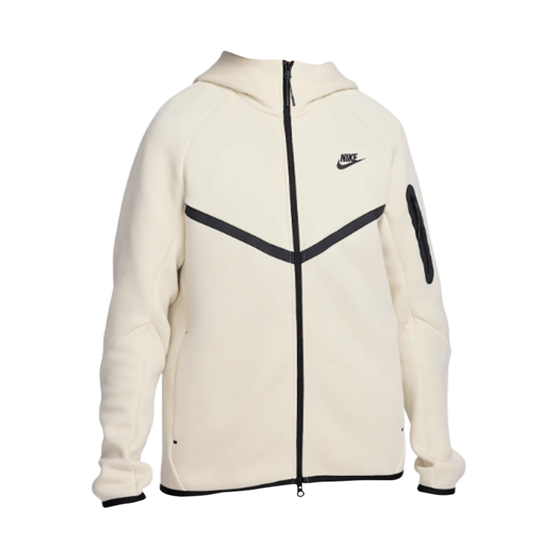 나이키 테크 플리스 풀 집 후드 라이트 카키 블랙 - 아시아(Nike Tech Fleece Full Zip Hoodie Light Khaki Black - Asia)