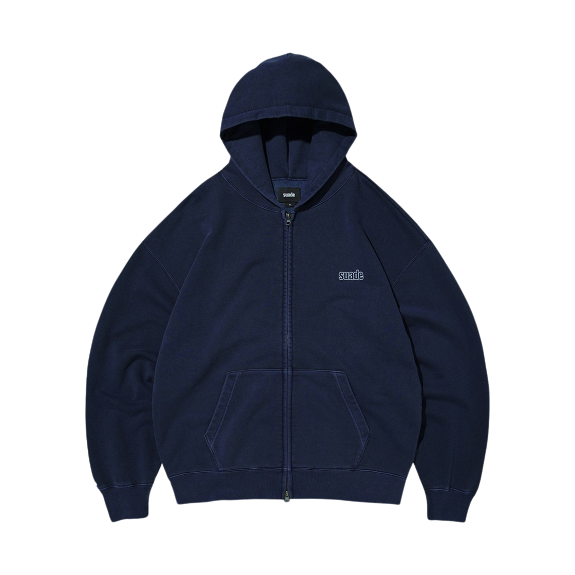 스웨이드 워시드 후드 집업 피그먼트 네이비(Suade Washed Hood Zip Up Pigment Navy)