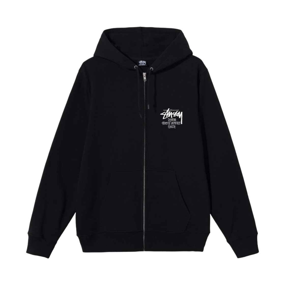 3973611 Stussy Stock DSM Ginza Zip Hoodie Black 2023