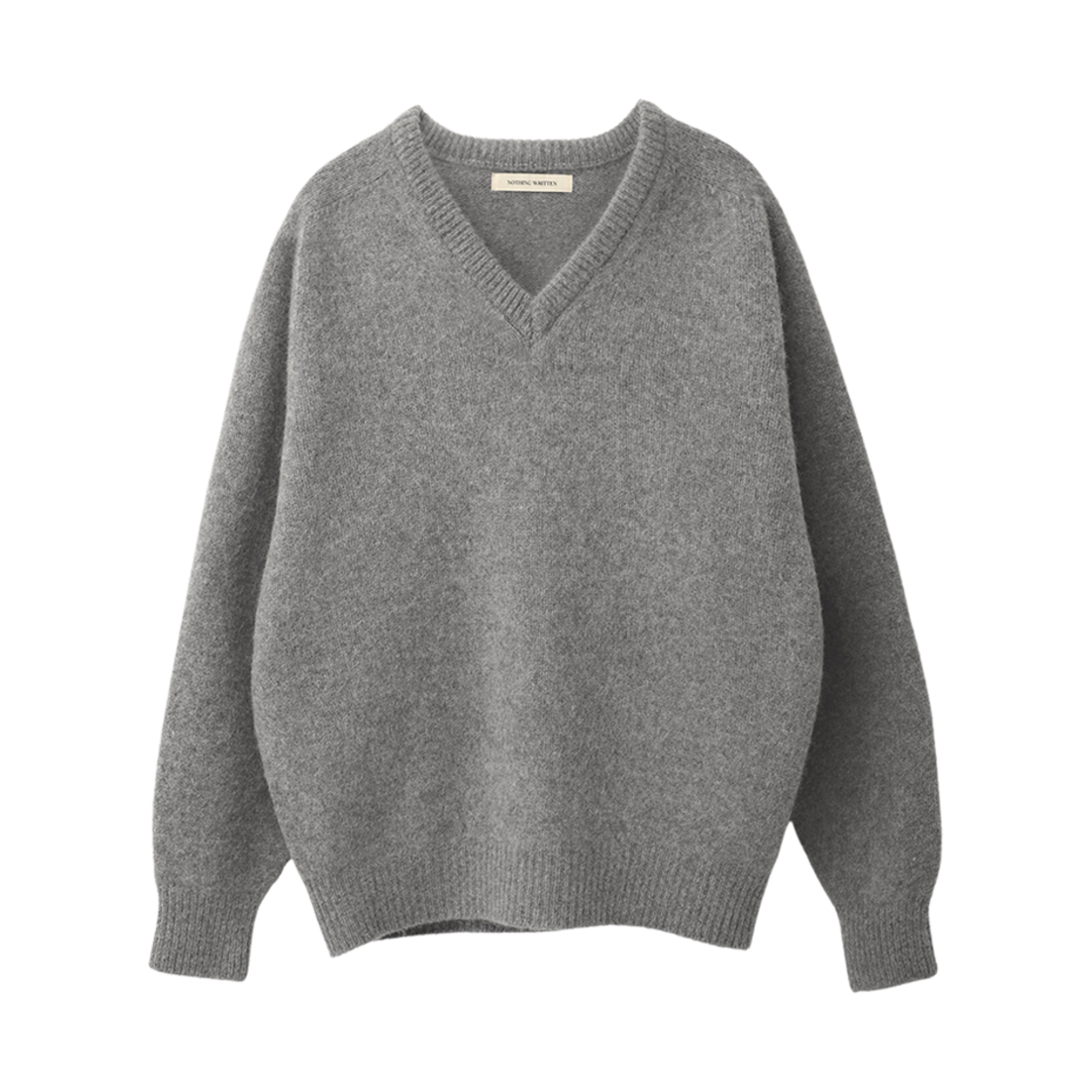 (W) 낫띵 리튼 파운드 알파카 스웨터 그레이((W) Nothing Written Pound Alpaca Sweater Gray)