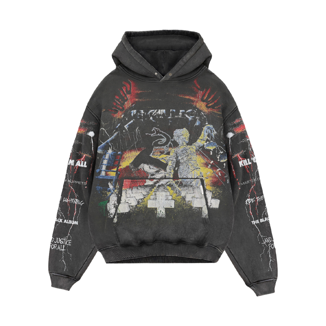 리프레젠트 x 메탈리카 마스터 오브 퍼펫츠 후디 빈티지 그레이 - 25SS(Represent x Metallica Master Of Puppets Hoodie Vintage Grey - 25SS)