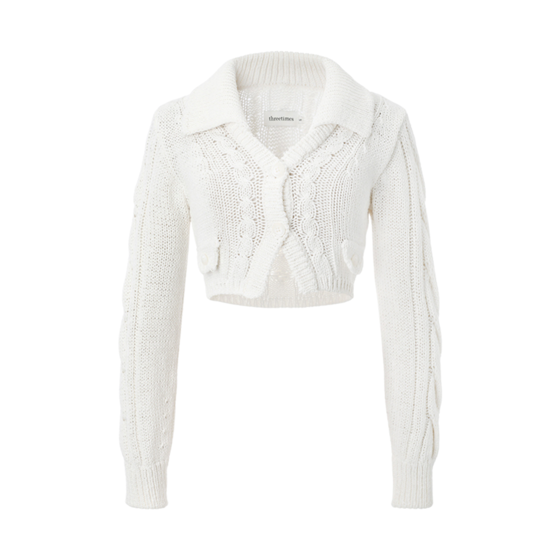 - (W) Threetimes Miffy Knit Cardigan Ivory
