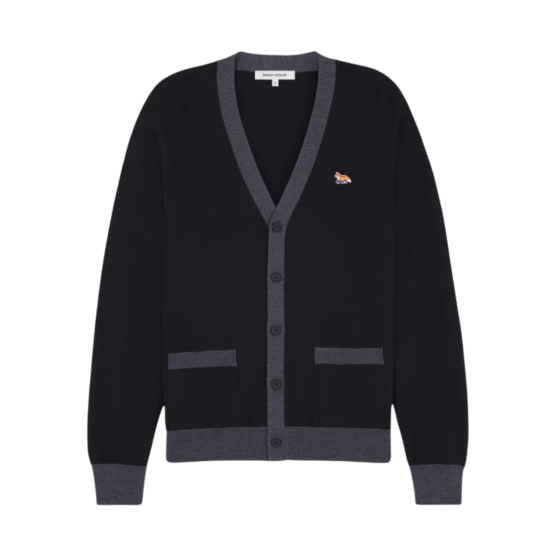 메종 키츠네 베이비 폭스 패치 레귤러 가디건 블랙(Maison Kitsune Baby Fox Patch Regular Cardigan Black) - 1
