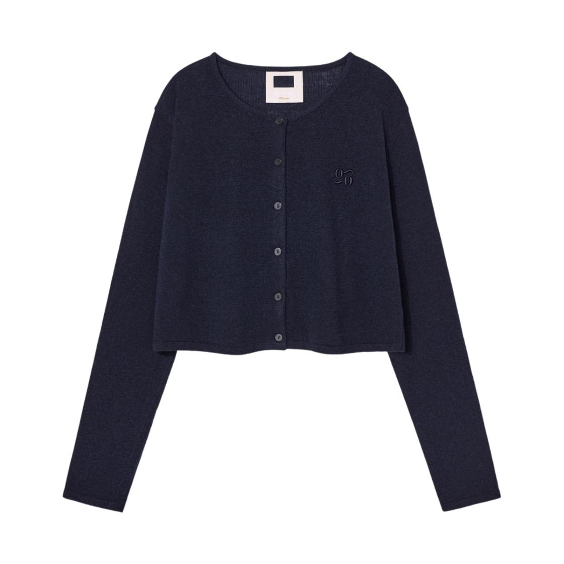 (W) 글로니 에디 니트 탑 네이비((W) Glowny Eddy Knit Top Navy) - 1