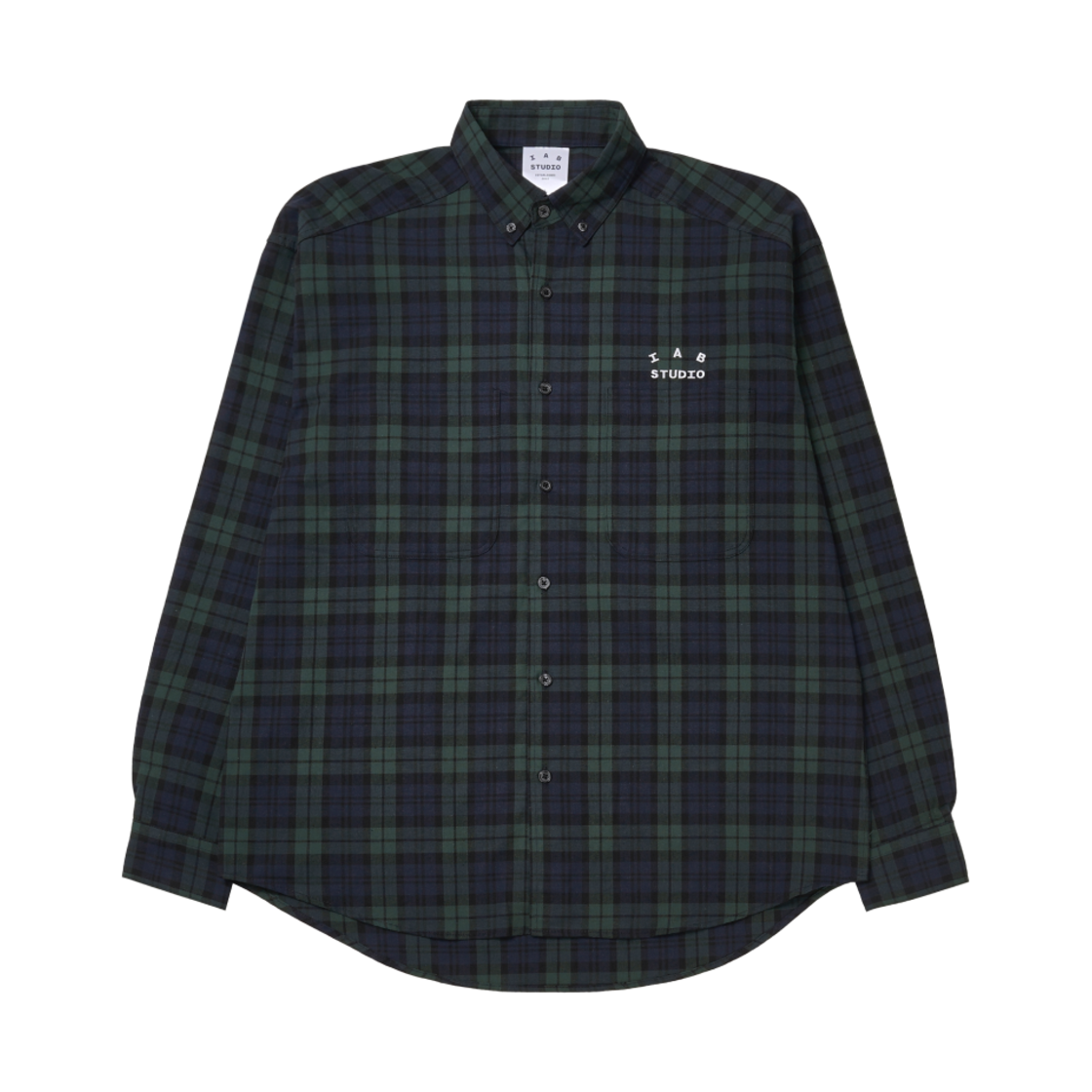 아이앱 스튜디오 블랙워치 타탄 셔츠 블루 그린(IAB Studio Blackwatch Tartan Shirt Blue Green)