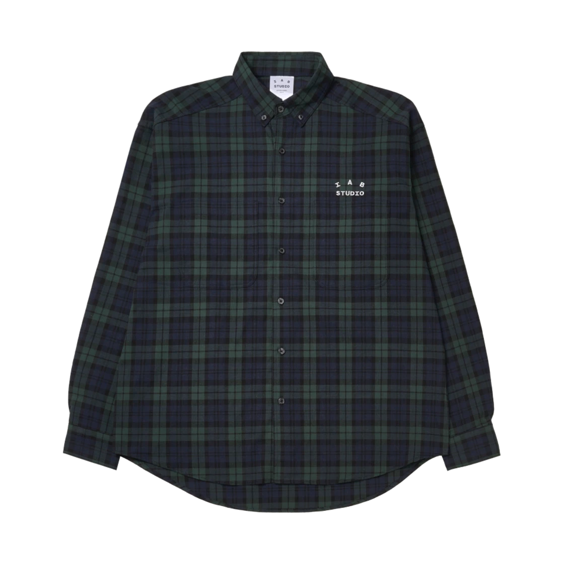IAB Studio IAB Studio Blackwatch Tartan Shirt Blue Green · S