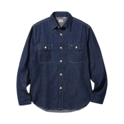 Sugar Cane Blue Denim Work Shirt One Wash