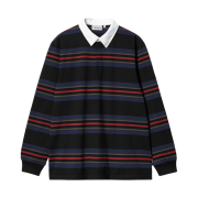 Carhartt WIP Oregon Stripe Rugby Shirt Black