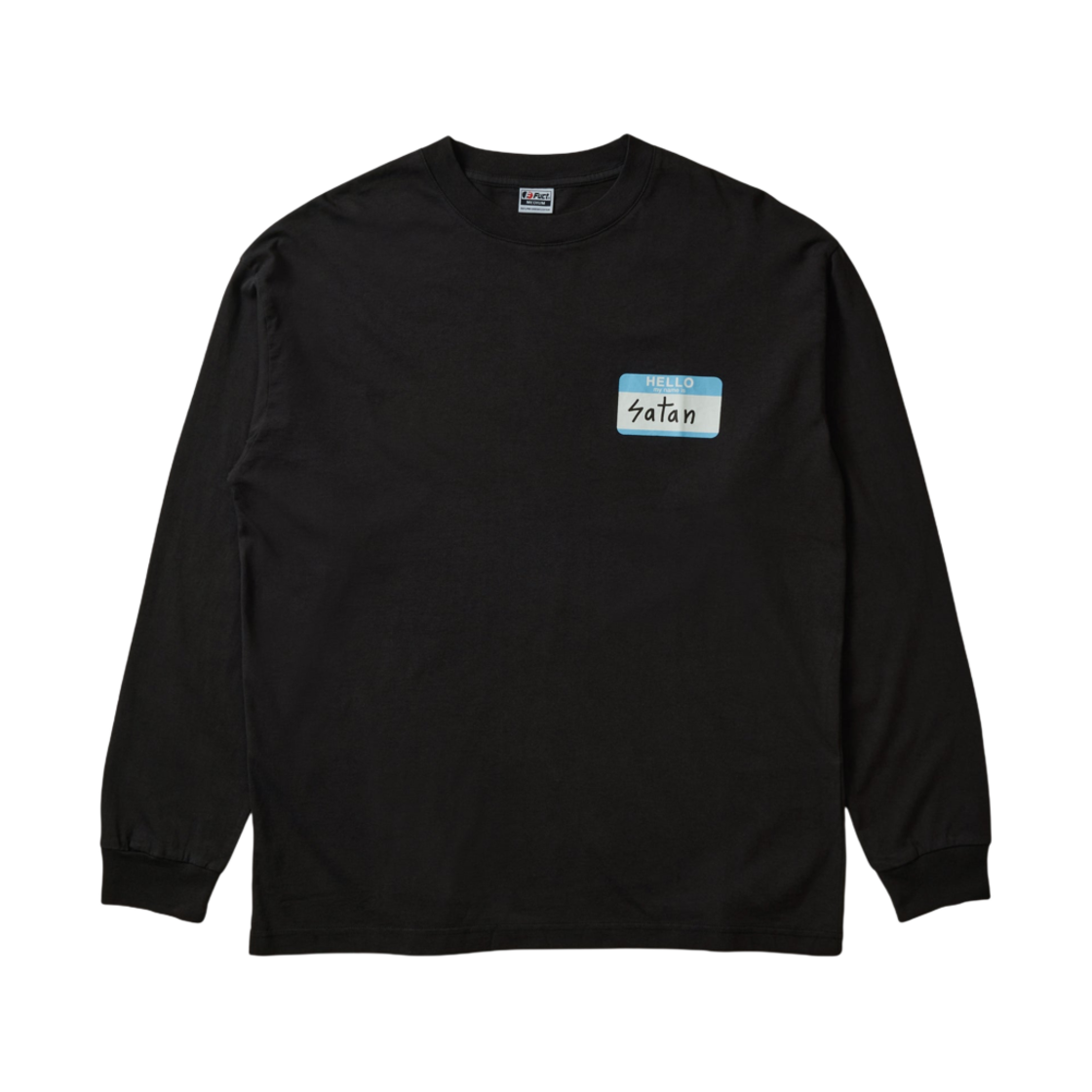 퍽트 헬로 마이 네임 이즈 사탄 롱 슬리브 블랙 - 24SS(Fuct Hello My Name Is Satan Long Sleeve Black - 24SS)